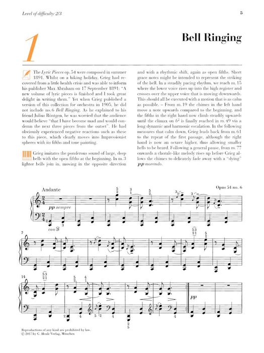 Grieg: At the Piano 15 Well-Known Original Pieces in Progressive Order 葛利格 鋼琴 小品 亨乐版 | 小雅音樂 Hsiaoya Music