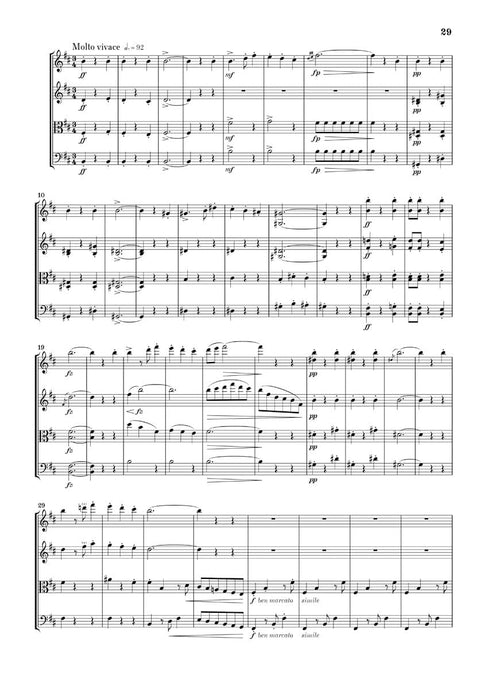 String Quartet G Major Op. 106 德弗札克 弦樂四重奏 總譜 亨乐版 | 小雅音樂 Hsiaoya Music