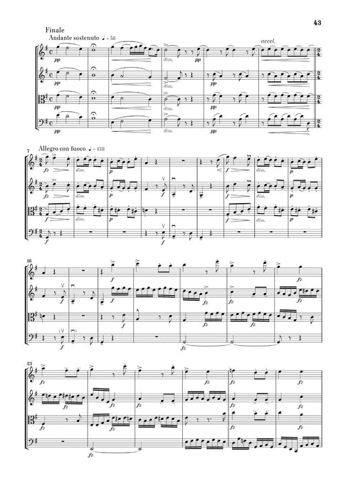 String Quartet G Major Op. 106 德弗札克 弦樂四重奏 總譜 亨乐版 | 小雅音樂 Hsiaoya Music