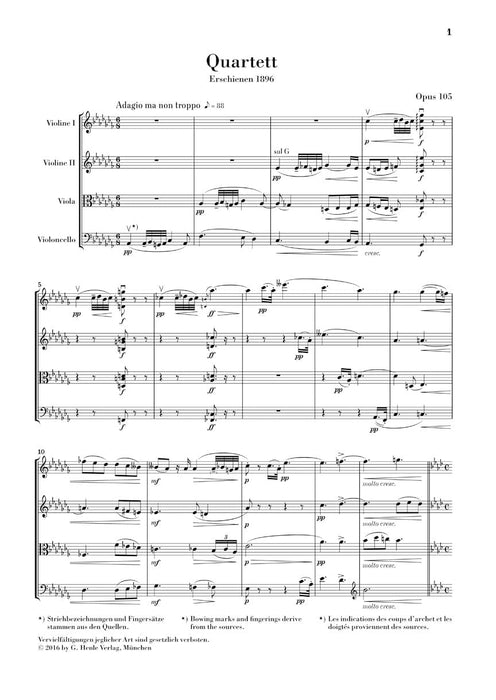 String Quartet A-flat Major Op. 105 德弗札克 弦樂四重奏 亨乐版 | 小雅音樂 Hsiaoya Music