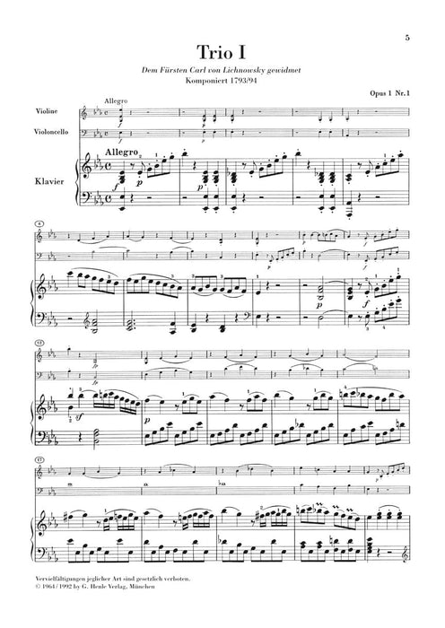 Piano Trios - Volume I Study Score 貝多芬 鋼琴三重奏 總譜 亨乐版 | 小雅音樂 Hsiaoya Music