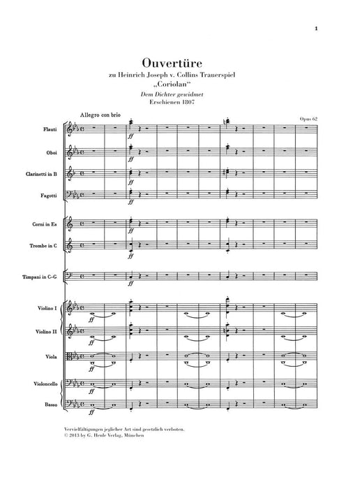 Coriolan Overture, Op. 62 貝多芬 科里奧蘭序曲 亨乐版 | 小雅音樂 Hsiaoya Music