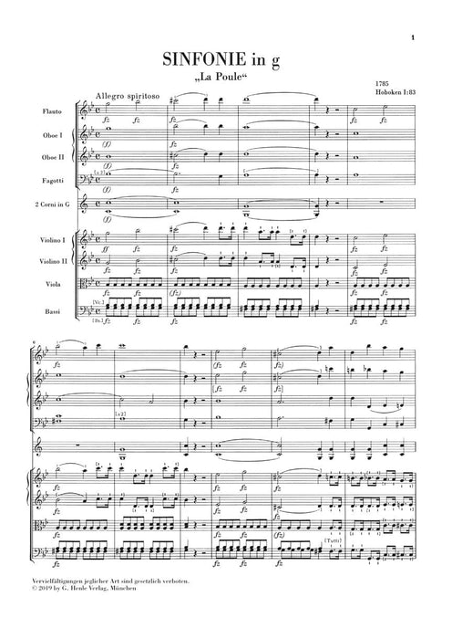 Symphonie G Minor Hob. I:83 (La Poule) Orchestra Study Score 海頓 管弦樂團 總譜 亨乐版 | 小雅音樂 Hsiaoya Music