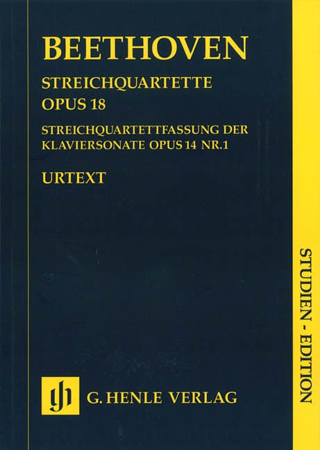 String Quartets Op. 18 and String Quartet Version of the Piano Sonata Op. 14 Study Score 貝多芬 奏鳴曲 弦樂四重奏 總譜亨乐版 | 小雅音樂 Hsiaoya Music