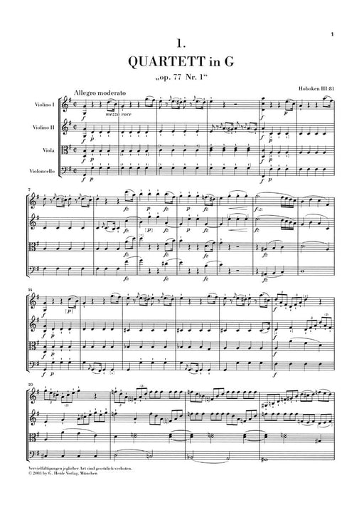 String Quartets - Volume XI Op. 77 and Op. 103 Study Score 弦樂四重奏 亨乐版 | 小雅音樂 Hsiaoya Music