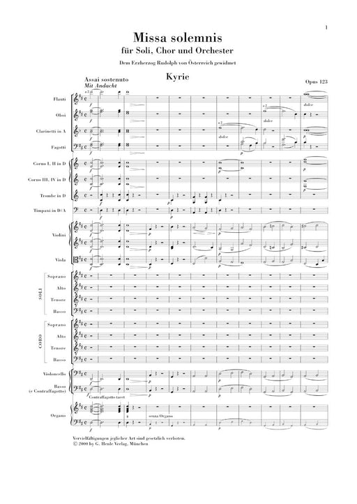 Missa Solemnis D Major Op. 123 Study Score 貝多芬 總譜 亨乐版 | 小雅音樂 Hsiaoya Music