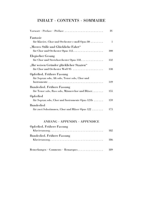 Works for Choir and Orchestra Op. 80, 112, 118, 121b, 122, WoO 95 Study Score 貝多芬 合唱團 管弦樂團 總譜 亨乐版 | 小雅音樂 Hsiaoya Music