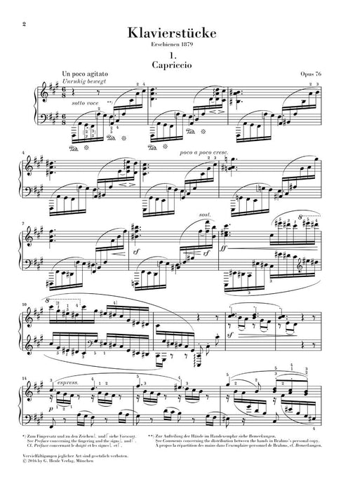 Klavierstücke Revised Edition 布拉姆斯 鋼琴 亨乐版 | 小雅音樂 Hsiaoya Music