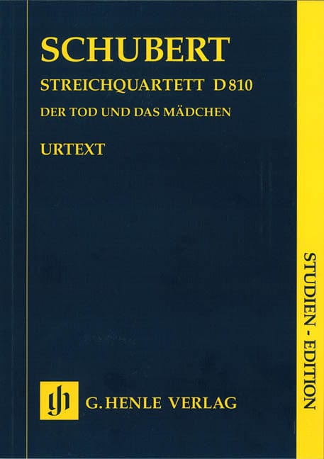String Quartet D minor D 810 The Death and the Maiden Study Score 舒伯特 弦樂四重奏 總譜 亨乐版 | 小雅音樂 Hsiaoya Music