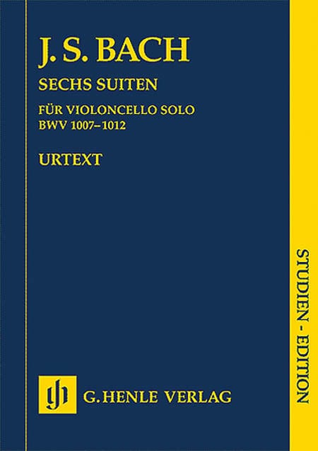 6 Suites for Violoncello BWV 1007-1012 Study Score 巴赫‧約翰瑟巴斯提安 大提琴 組曲 亨乐版 | 小雅音樂 Hsiaoya Music