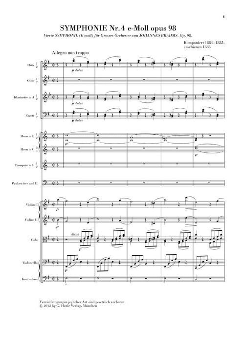 Johannes Brahms - Symphony No. 4 in E minor, Op. 98 布拉姆斯 交響曲 亨乐版 | 小雅音樂 Hsiaoya Music