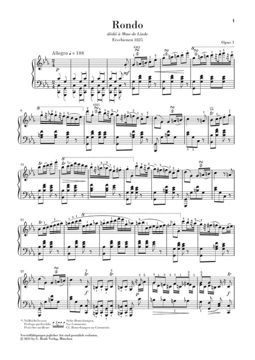 Rondos Piano 蕭邦 鋼琴 迴旋曲 總譜 亨乐版 | 小雅音樂 Hsiaoya Music
