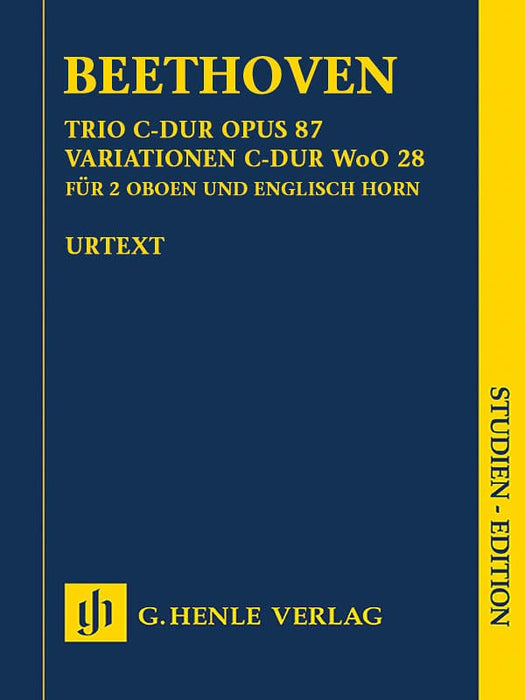 Trio in C Major, Op. 87/Variations in C Major, WoO 28 Two Oboes and English Horn Study Score 貝多芬 三重奏 英國管 雙簧管 總譜 亨乐版 | 小雅音樂 Hsiaoya Music