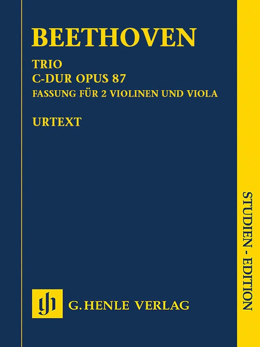 Trio in C Major, Op. 87 Two Violins and Viola Study Score 貝多芬 三重奏 中提琴 小提琴 弦樂二重奏 總譜 亨乐版 | 小雅音樂 Hsiaoya Music