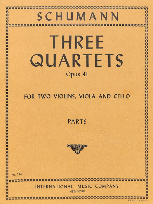 Three Quartets, Opus 41 舒曼．羅伯特 四重奏作品 | 小雅音樂 Hsiaoya Music