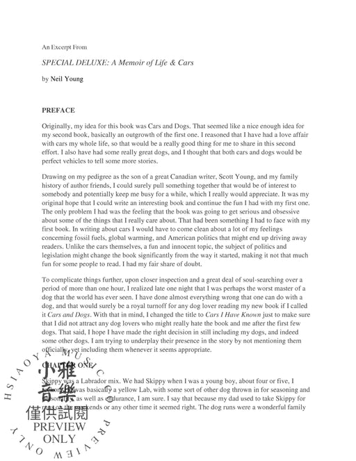 Neil Young: Special Deluxe A Memoir of Life & Cars | 小雅音樂 Hsiaoya Music