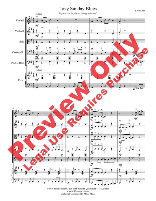 Lazy Sunday Blues 藍調 總譜 | 小雅音樂 Hsiaoya Music