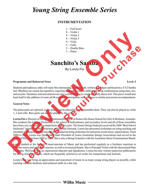 Sanchito's Samba 總譜 | 小雅音樂 Hsiaoya Music