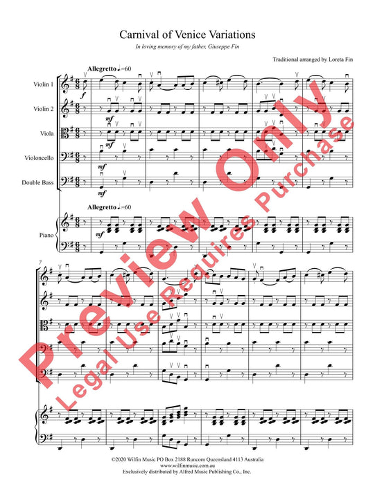 Carnival of Venice Variations 詠唱調 總譜 | 小雅音樂 Hsiaoya Music