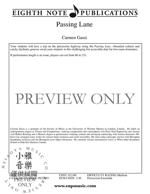Passing Lane | 小雅音樂 Hsiaoya Music