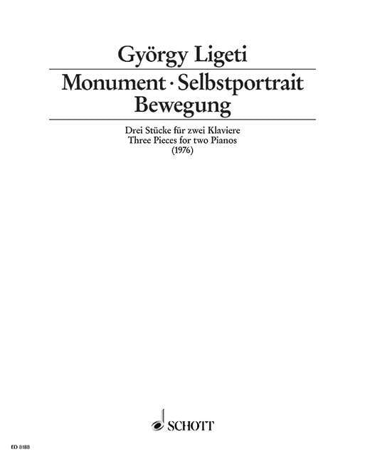 Monument · Self portrait · Movement Three pieces 李蓋悌 樂章小品 雙鋼琴 朔特版 | 小雅音樂 Hsiaoya Music