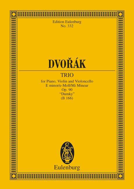 Piano Trio E minor op. 90 B 166 Dumky 德弗札克 鋼琴三重奏小調 總譜 歐伊倫堡版 | 小雅音樂 Hsiaoya Music