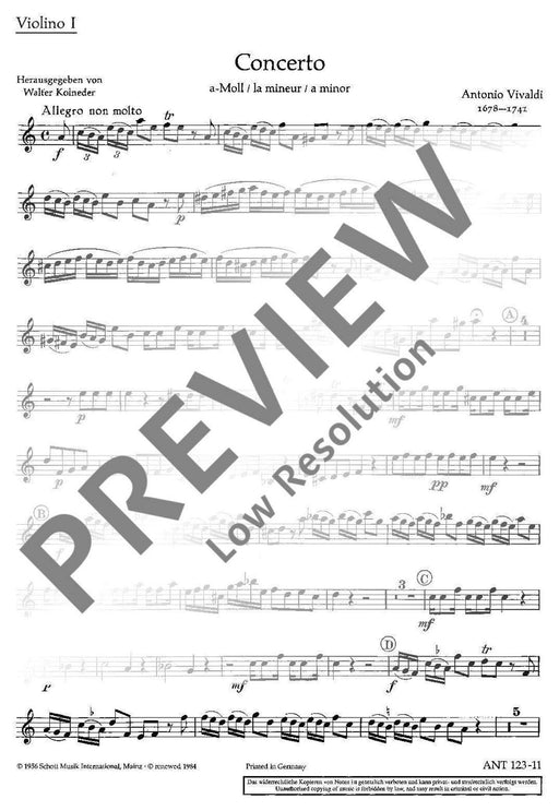 Concerto A minor RV 461/PV 42 韋瓦第 協奏曲小調 雙簧管 一把以上加管弦樂團 朔特版 | 小雅音樂 Hsiaoya Music