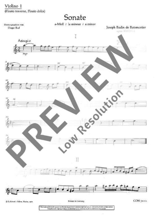 Sonata A minor op. 34/6 玻瓦莫提耶 奏鳴曲小調 雙簧管 一把以上加管弦樂團 朔特版 | 小雅音樂 Hsiaoya Music