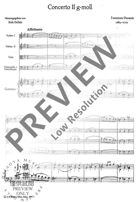 Concerto II G Minor 弦樂四重奏 協奏曲小調 朔特版 | 小雅音樂 Hsiaoya Music