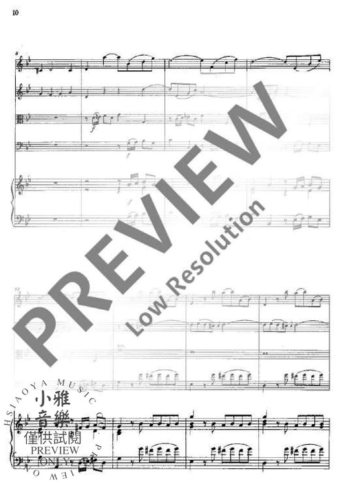 Concerto II G Minor 弦樂四重奏 協奏曲小調 朔特版 | 小雅音樂 Hsiaoya Music