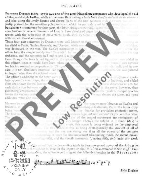 Concerto IV E Minor 弦樂四重奏 協奏曲小調 朔特版 | 小雅音樂 Hsiaoya Music