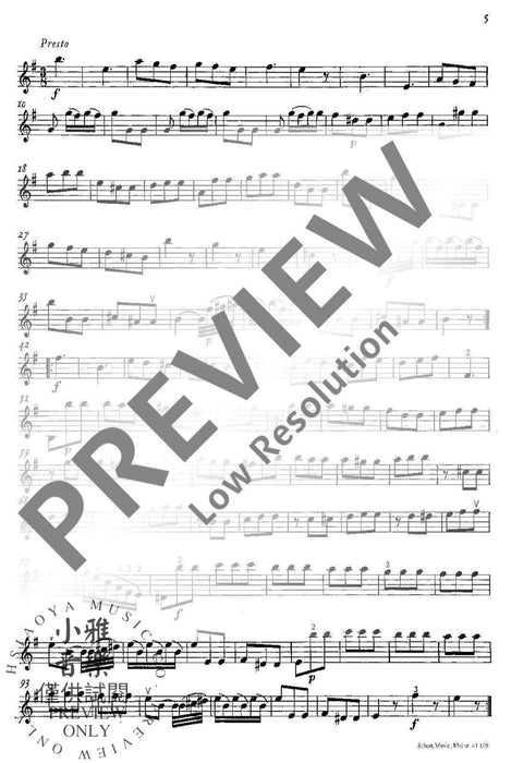 Concerto IV E Minor 弦樂四重奏 協奏曲小調 朔特版 | 小雅音樂 Hsiaoya Music