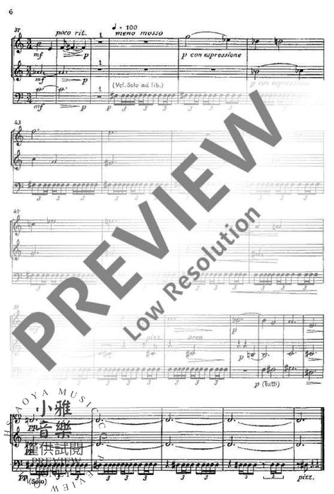 Six Madrigals 佛特納 弦樂三重奏 牧歌 朔特版 | 小雅音樂 Hsiaoya Music