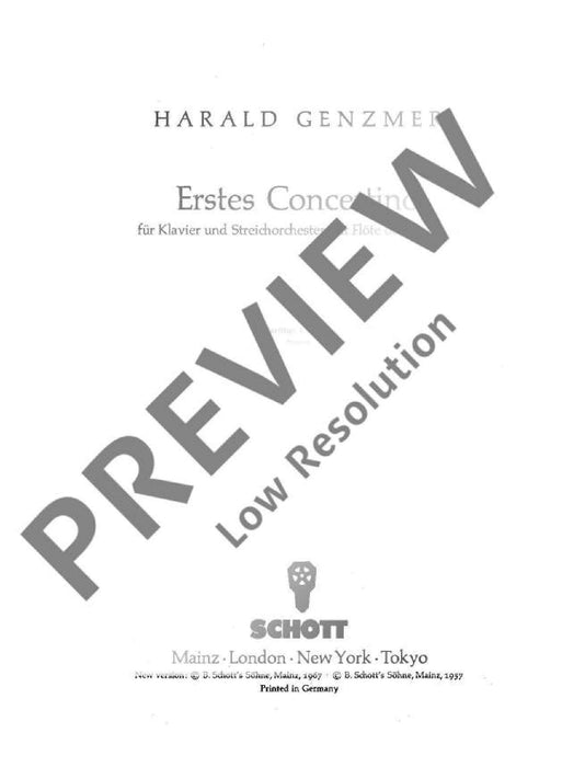 First Concertino GeWV 158 耿茲莫 小協奏曲 雙鋼琴 朔特版 | 小雅音樂 Hsiaoya Music