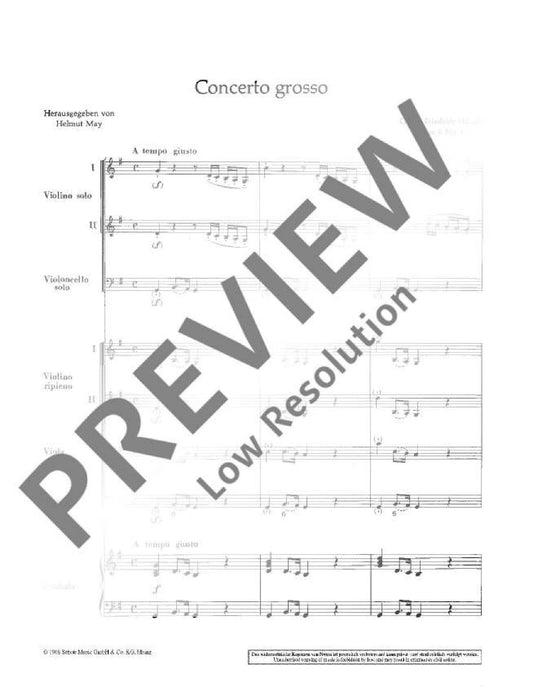 Concerto grosso op. 6 HWV 319 No. 1 G Major 韓德爾 大協奏曲 大調 小提琴加鋼琴 朔特版 | 小雅音樂 Hsiaoya Music