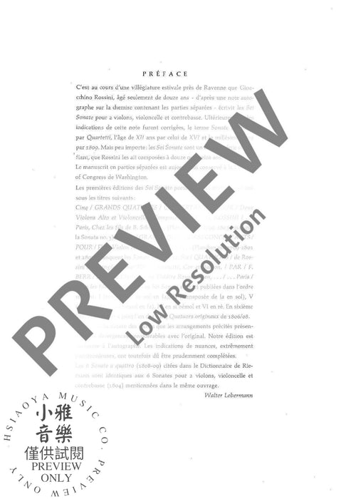 Sonata per archi No. 1 G Major 弦樂四重奏 奏鳴曲大調 朔特版 | 小雅音樂 Hsiaoya Music