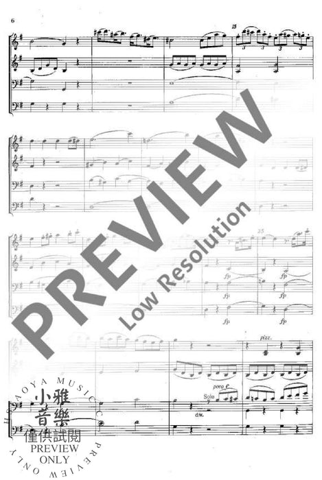 Sonata per archi No. 1 G Major 弦樂四重奏 奏鳴曲大調 朔特版 | 小雅音樂 Hsiaoya Music