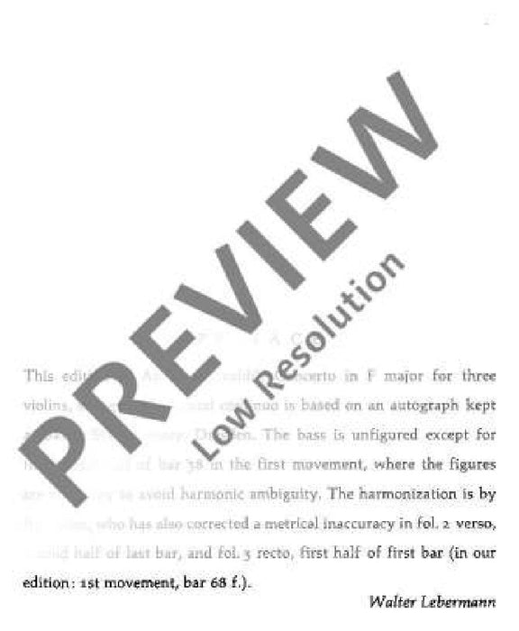 Concerto F Major PV 278 韋瓦第 協奏曲大調 小提琴加鋼琴 朔特版 | 小雅音樂 Hsiaoya Music