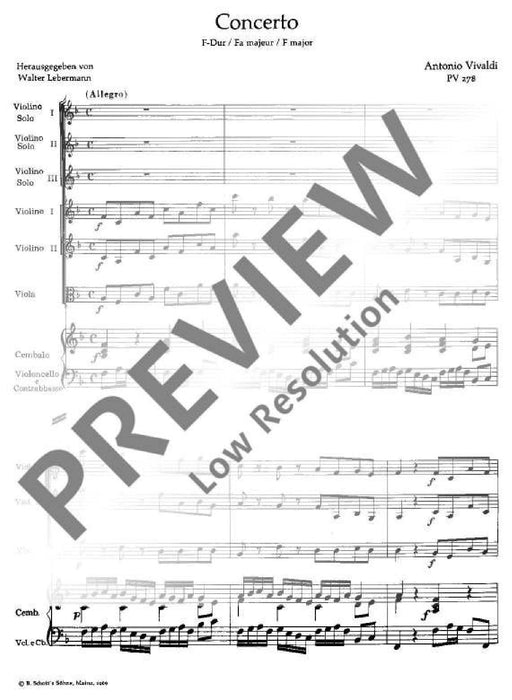 Concerto F Major PV 278 韋瓦第 協奏曲大調 小提琴加鋼琴 朔特版 | 小雅音樂 Hsiaoya Music