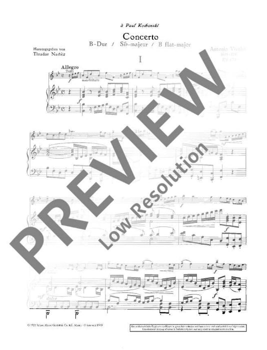 Concerto in Bb Major 韋瓦第 協奏曲 大調 小提琴加鋼琴 朔特版 | 小雅音樂 Hsiaoya Music