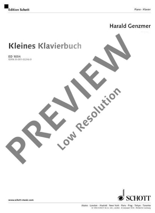 Little piano book GeWV 371 耿茲莫 鋼琴 鋼琴獨奏 朔特版 | 小雅音樂 Hsiaoya Music