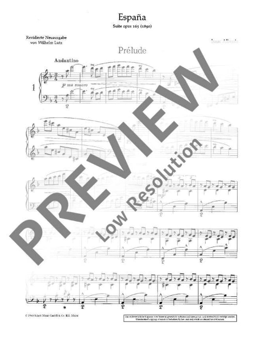 España op. 165 Six feuilles d'Album 阿爾貝尼士 西班牙狂想曲 鋼琴獨奏 朔特版 | 小雅音樂 Hsiaoya Music