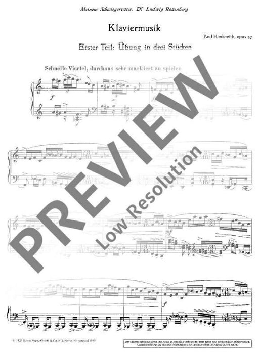 Piano music op. 37 Part 1: Practice in three pieces 辛德密特 鋼琴 小品 鋼琴獨奏 朔特版 | 小雅音樂 Hsiaoya Music