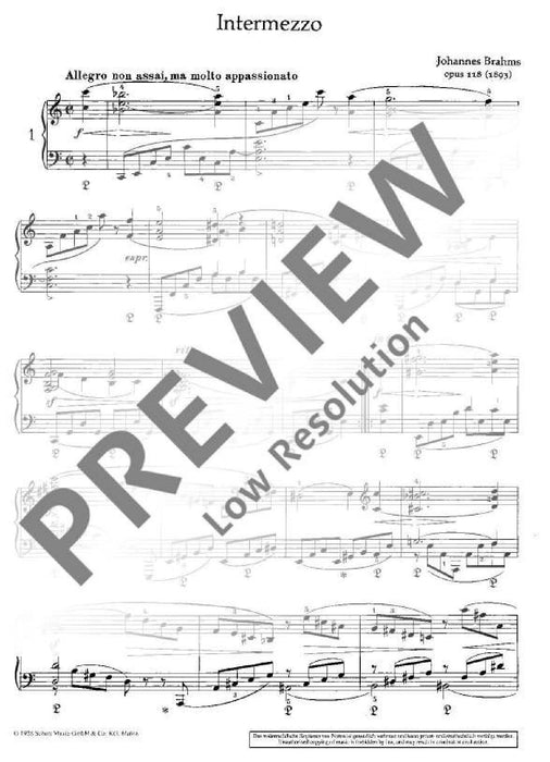 Six Pieces for Piano op. 118 布拉姆斯 小品鋼琴 鋼琴獨奏 朔特版 | 小雅音樂 Hsiaoya Music