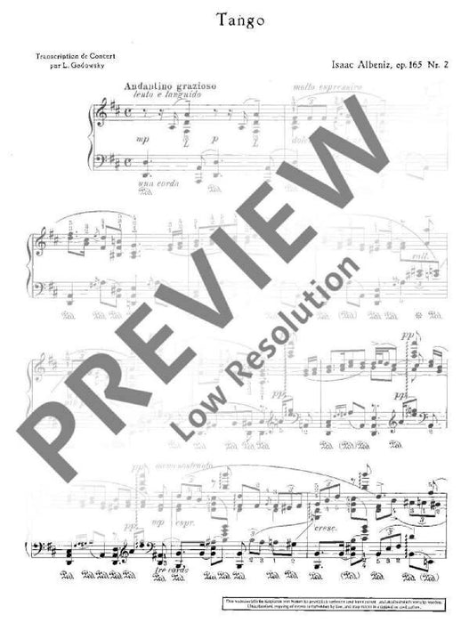 Tango op. 165/2 Concert transcription (Godowsky) 阿爾貝尼士 探戈 音樂會 鋼琴獨奏 朔特版 | 小雅音樂 Hsiaoya Music