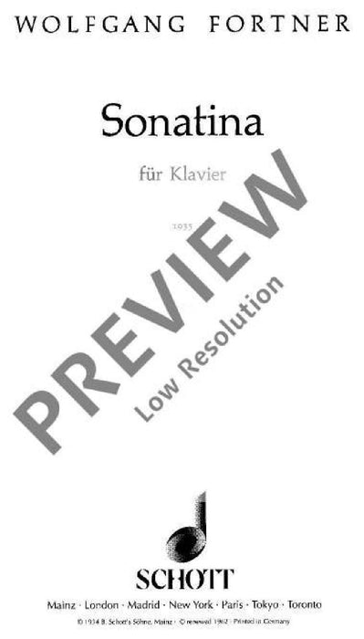 Sonatina 佛特納 小奏鳴曲 鋼琴獨奏 朔特版 | 小雅音樂 Hsiaoya Music