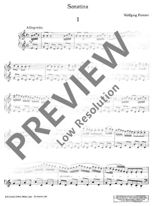 Sonatina 佛特納 小奏鳴曲 鋼琴獨奏 朔特版 | 小雅音樂 Hsiaoya Music