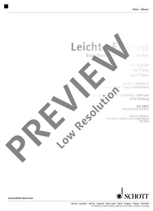 Easy Exercises Band 1 Elementary Grade 練習曲 鋼琴練習曲 朔特版 | 小雅音樂 Hsiaoya Music