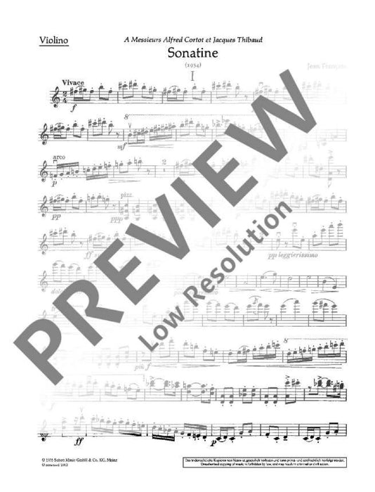 Sonatine for violin and piano 小奏鳴曲小提琴鋼琴 小提琴加鋼琴 朔特版 | 小雅音樂 Hsiaoya Music