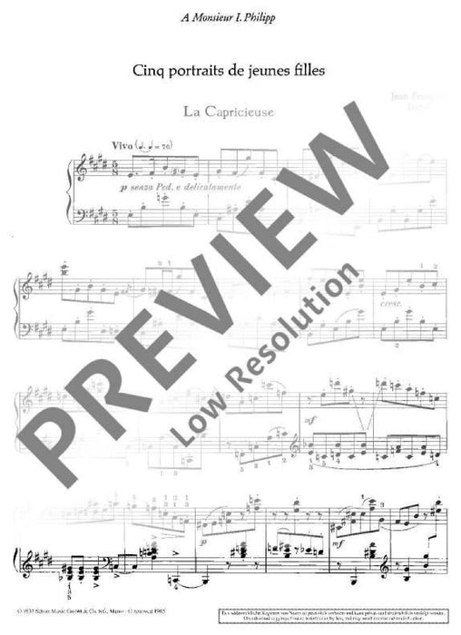 Five portraits of young girls for piano 鋼琴 鋼琴獨奏 朔特版 | 小雅音樂 Hsiaoya Music